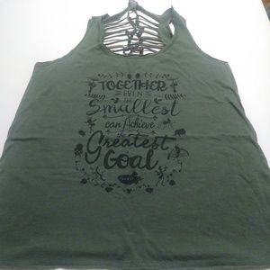 Green Bugs life Quote Tank Disney